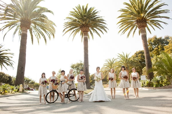 Bridesmaids standing in a line - Picture by Allyson Magda Photography