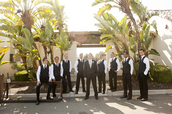 Groomsmen standing in a line - Picture by Allyson Magda Photography