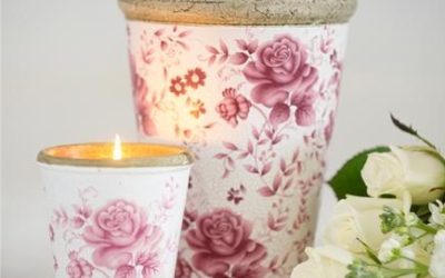 Floral Candle Pots by St Eval Candle Company