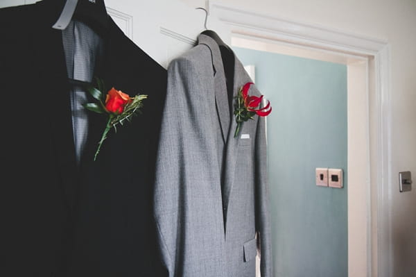 Wedding suits hanging - Picture by McKinley-Rodgers Photography