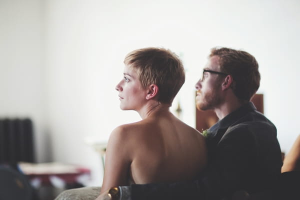 Bride and groom sitting in wedding ceremony - Picture by Josh Dookhie Photography