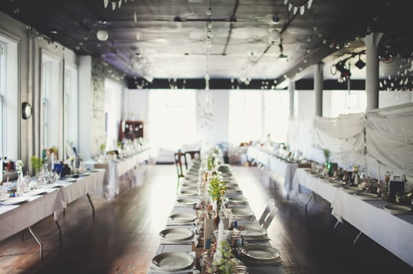 Rows of tables at wedding reception - Picture by Josh Dookhie Photography