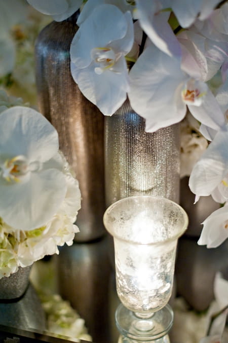 Orchid and tea lights - Picture by Yvette Roman Photography