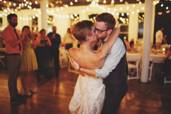 Bride and groom kissing during first dance - Picture by Josh Dookhie Photography