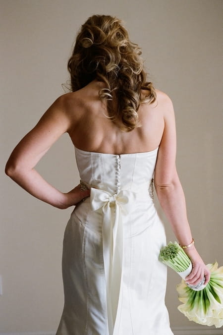 Back of bride's wedding dress - Picture by Yvette Roman Photography