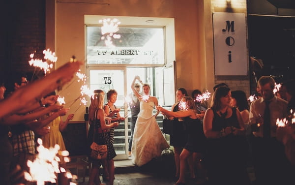 Wedding party with sparklers - Picture by Josh Dookhie Photography