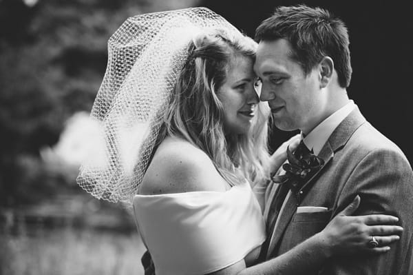 Black and white picture of bride and groom - Picture by McKinley-Rodgers Photography