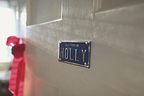 Holly door sign - Picture by York Place Studios