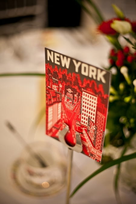 Close up of New York wedding table name sign - Picture by Anneli Marinovich Photography