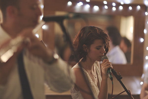 Bride singing at wedding - Picture by York Place Studios