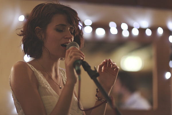 Bride singing - Picture by York Place Studios