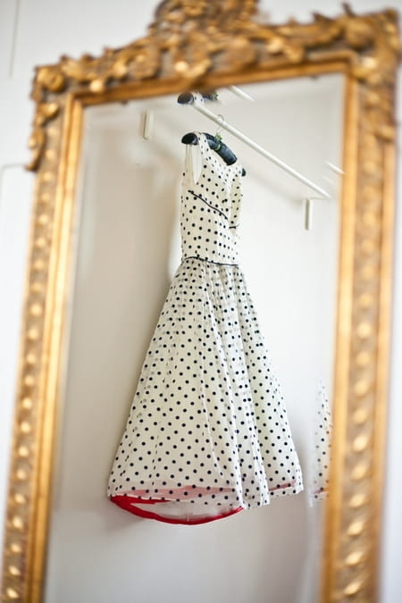 Blue pokla dot wedding dress - Picture by Anneli Marinovich Photography