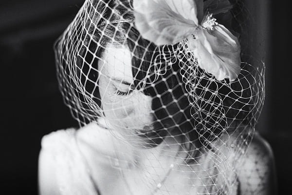 Bride wearing veil - Picture by York Place Studios
