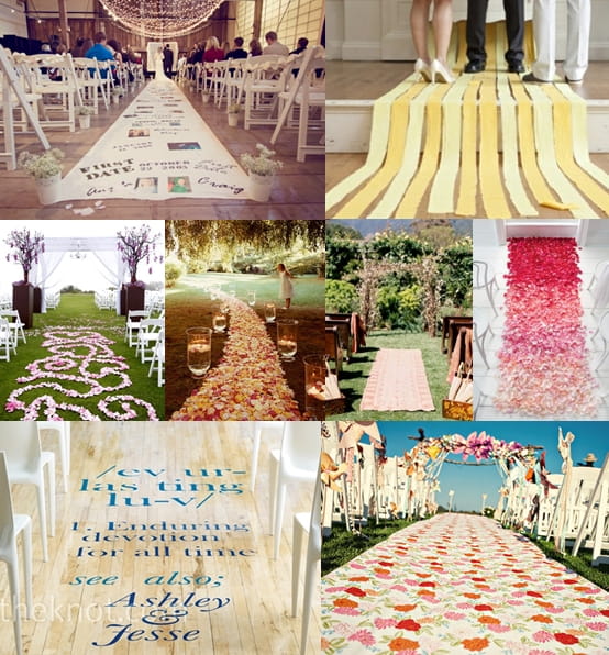 Wedding Ceremony Aisle Runner Ideas Mood Board