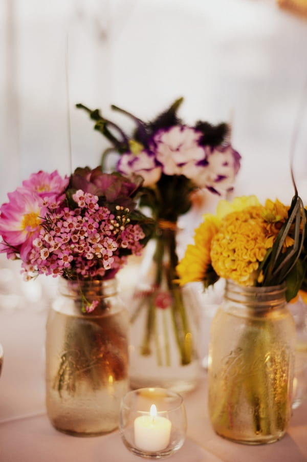 Jam jars of flowers - Picture by Judy Pak Photography