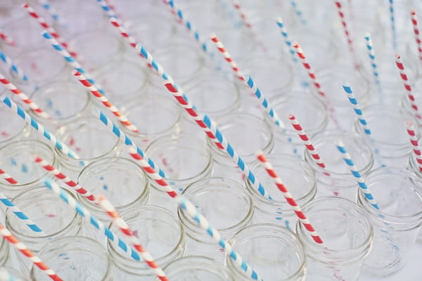 Glasses with striped straws - Picture by Our Labor of Love Photography