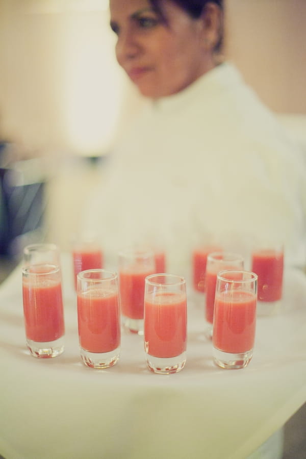 Shot of wedding drinks on tray - Picture by onelove photography
