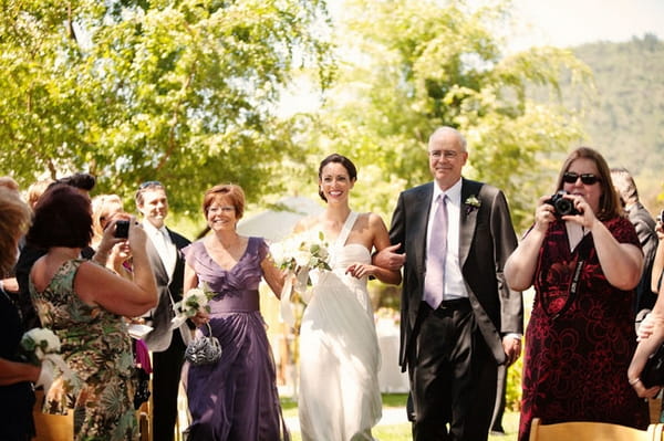 Bride walking with father down the aisle - Picture by Kate Harrison Photography