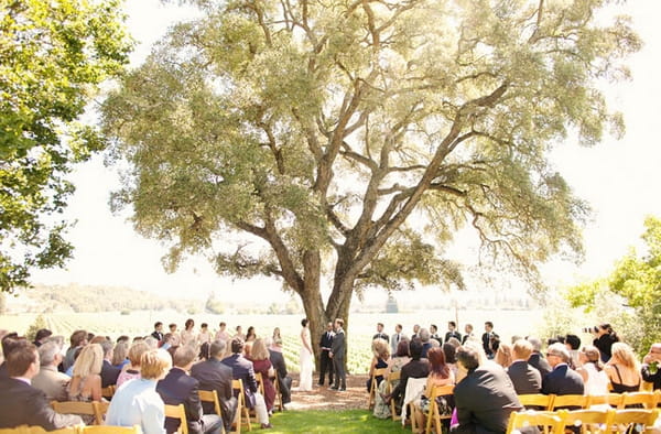 Outdoor wedding ceremony - Picture by Kate Harrison Photography