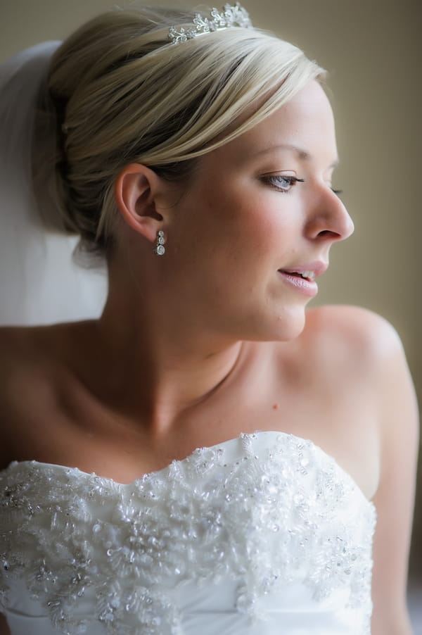 Bride looking to the side - Picture by Pixies in the Cellar