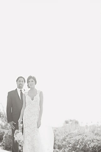 Hazy black and white picture of bride and groom - Picture by Joielala