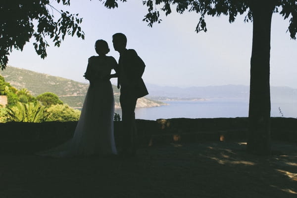 Silhouettes of bride and groom under tree - Picture by DanielRM