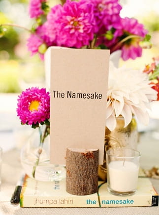 The Namesake wedding table sign - Picture by Kate Harrison Photography
