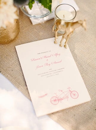 Wedding menu - Picture by Kate Harrison Photography