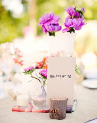 The Awakening wedding table sign - Picture by Kate Harrison Photography