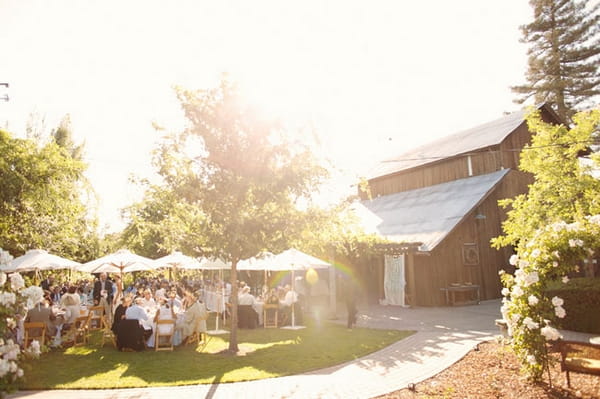 Wedding reception outside - Picture by Kate Harrison Photography