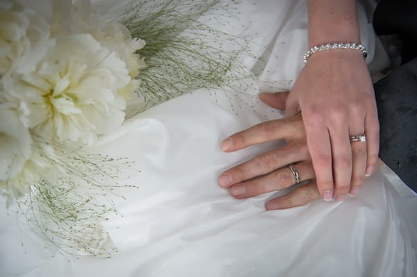 Bride and groom's hands - Picture by Pixies in the Cellar