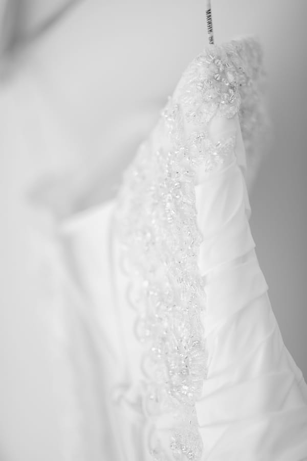 Detail on wedding dress - Picture by Pixies in the Cellar