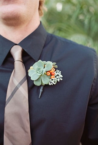 Succulent buttonhole - Picture by Joielala