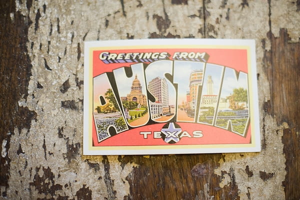 Greetings from Austin Texas sign - A Fun, Fun, Fun Wedding