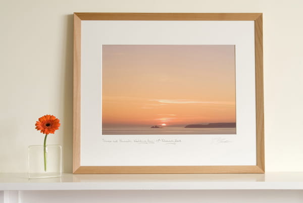 Framed dawn photograph by The Day That