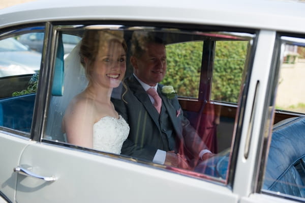 Bride in wedding car - Picture by Gareth Squance Photography