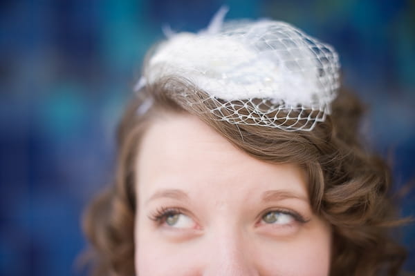 Bride wearing bridal headpiece - A Fun, Fun, Fun Wedding