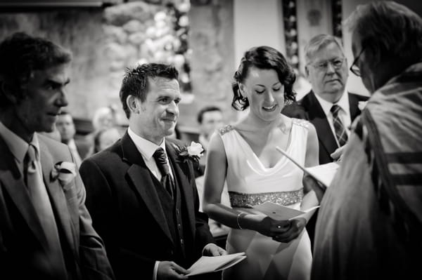 Bride and groom during wedding ceremony - Picture by Jonathan Bean Photography