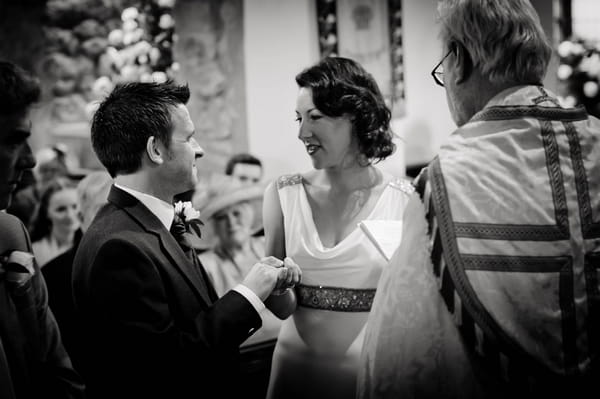 Bride and groom saying wedding vows - Picture by Jonathan Bean Photography