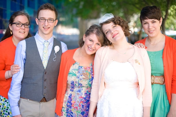 Bride posing with friends before wedding - A Fun, Fun, Fun Wedding