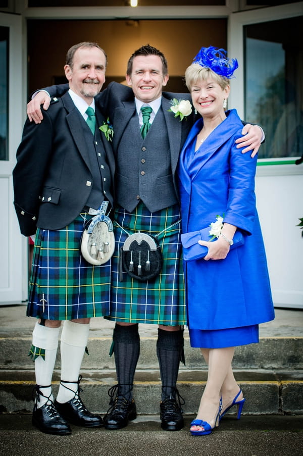 Groom with parents - Picture by Jonathan Bean Photography