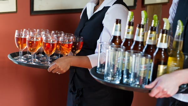 Trays of arrival drinks - Picture by Gareth Squance Photography