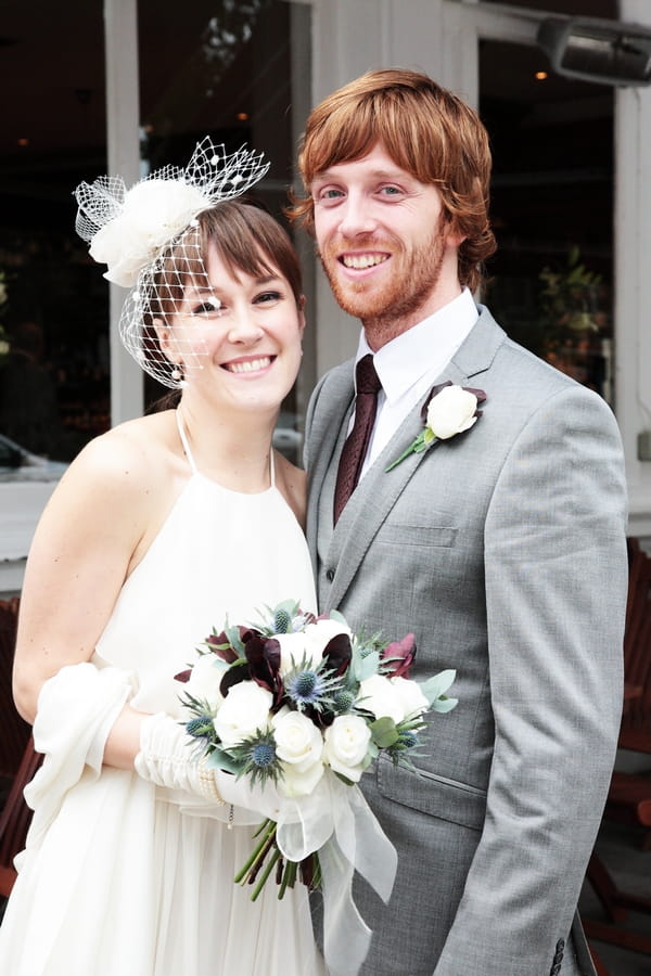 Bride and groom posing for photograph - Picture by Rebecca Prigmore Photography