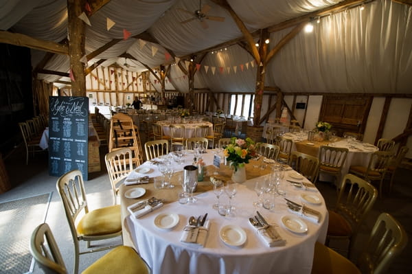 Wedding reception tables - Picture by Gareth Squance Photography