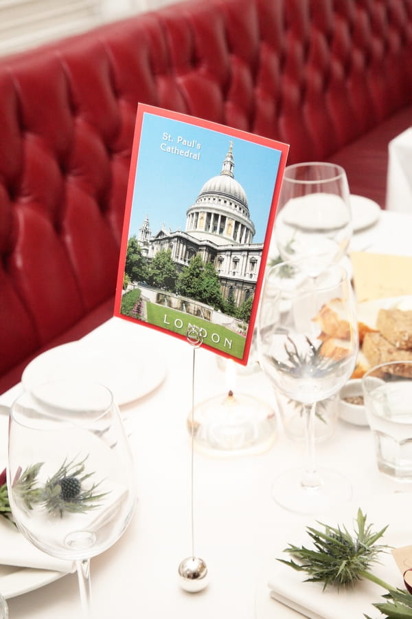 St Paul's Cathedral wedding place card - Picture by Rebecca Prigmore Photography