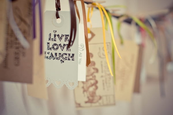 Vintage wedding tags - Picture by Jonathan Bean Photography