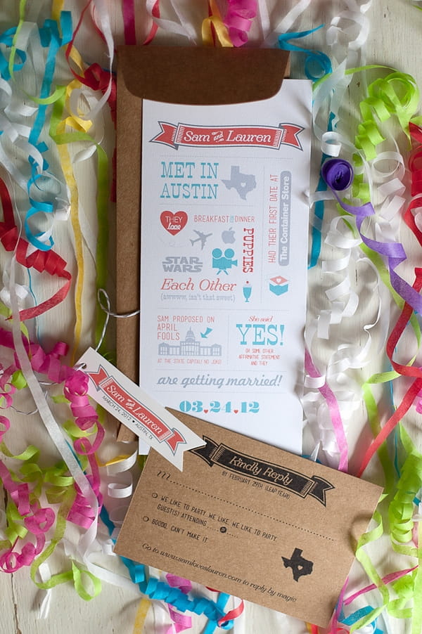 Brightly coloured wedding stationery - A Fun, Fun, Fun Wedding