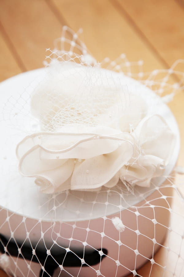 Birdcage veil on box - Picture by Rebecca Prigmore Photography