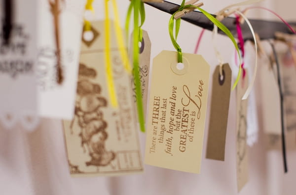 Wedding tags - Picture by Jonathan Bean Photography