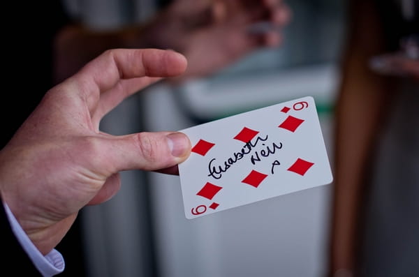 Playing card with writing on - Picture by Jonathan Bean Photography